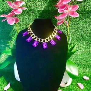 Purple stone necklace